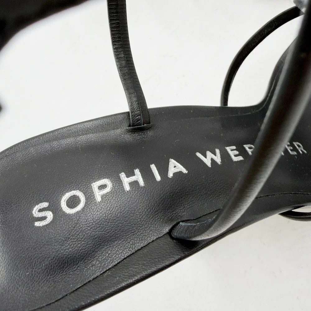 Sophia Webster Perla Strappy Sandal Black Pearl Heels Women Sz 39.5 / 9.5